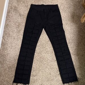 SHEIN Black Men’s Tall Distressed Jeans